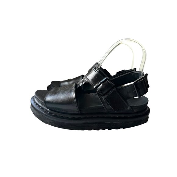 Dr. Martens Voss Black Leather Platform Sandals Women’s 7 EU 38 Adjustable Buckl - Picture 6 of 10
